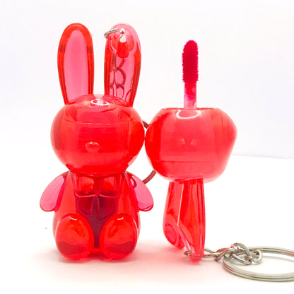 Cute Bunny Lip Tint Keychain – Portable Glossy Lip Tint with Adorable Bunny Design