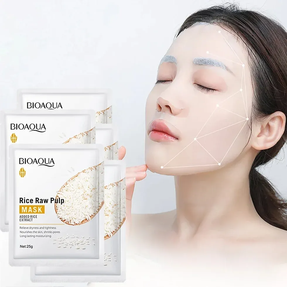 BIOAQUA Rice Raw Pulp Brightening & Moisturizing Face Sheet Mask