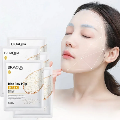 BIOAQUA Rice Raw Pulp Brightening & Moisturizing Face Sheet Mask