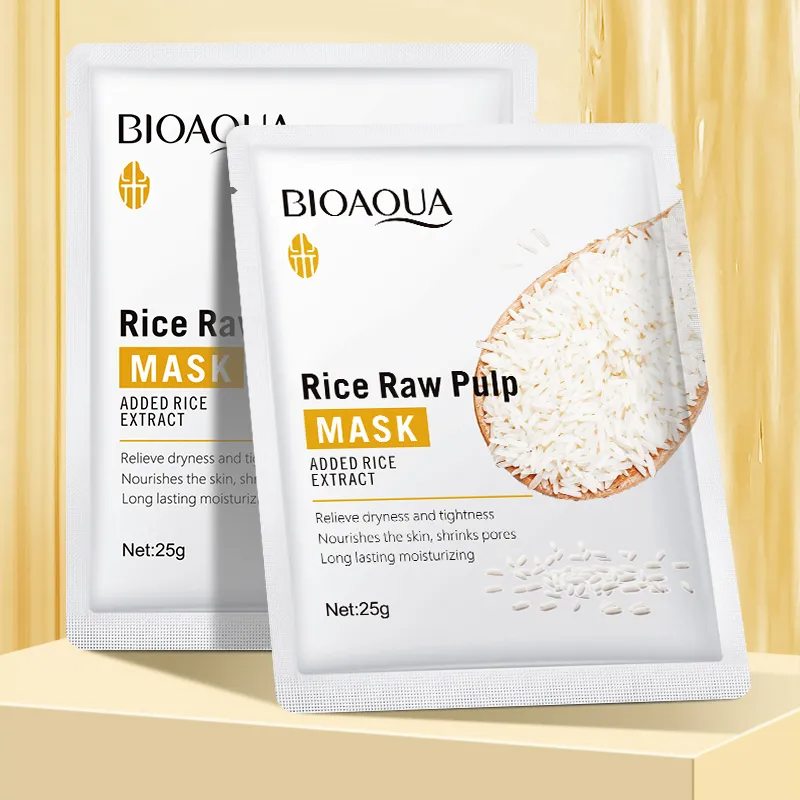 BIOAQUA Rice Raw Pulp Brightening & Moisturizing Face Sheet Mask