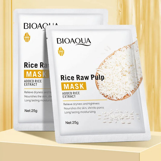 BIOAQUA Rice Raw Pulp Brightening & Moisturizing Face Sheet Mask