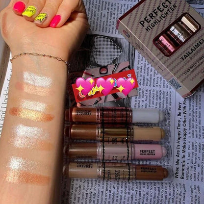 TAILAIMEI Perfect Highlighter Set – Professional Liquid Glow Highlighter | Bright, Long-Lasting Radiance for Face & Body