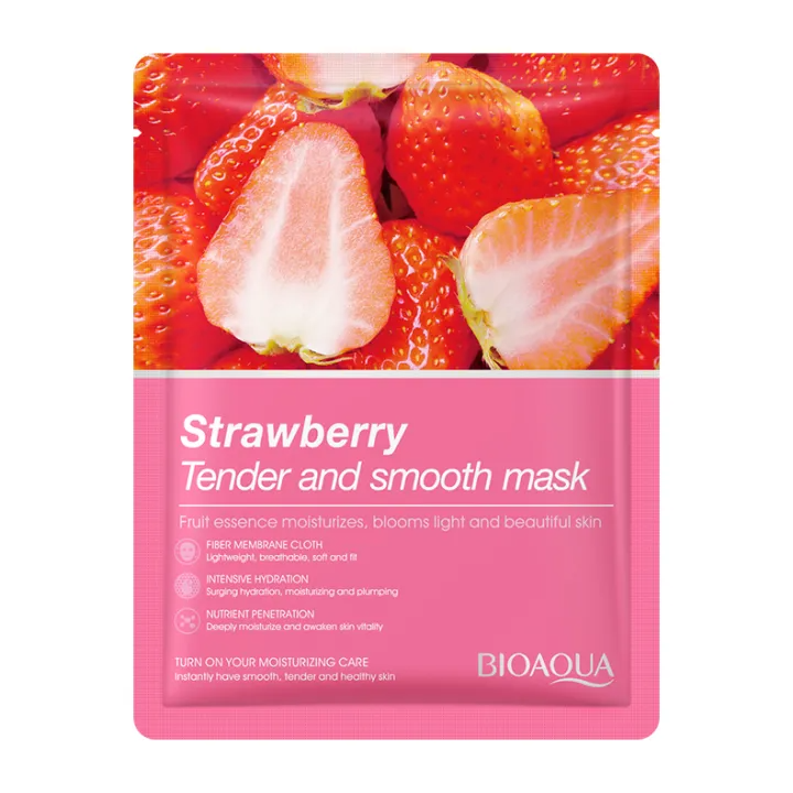 BIOAQUA Strawberry Hydrating & Brightening Face Sheet Mask